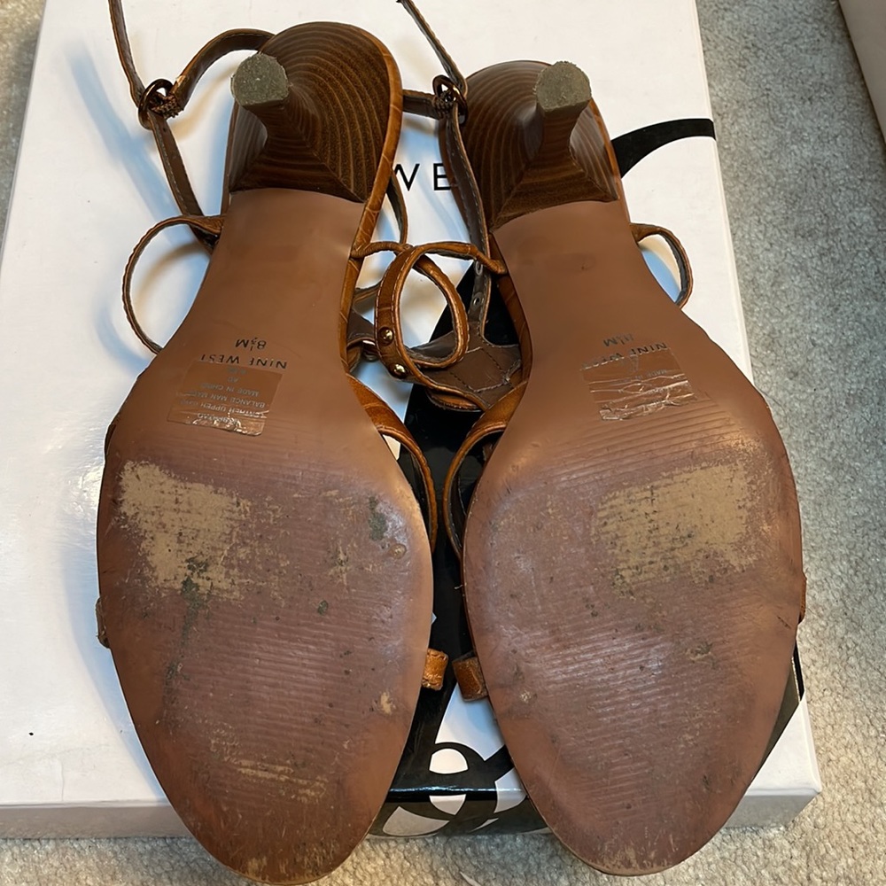 Leather Nine West heeled Sandal - Picture 2 of 4